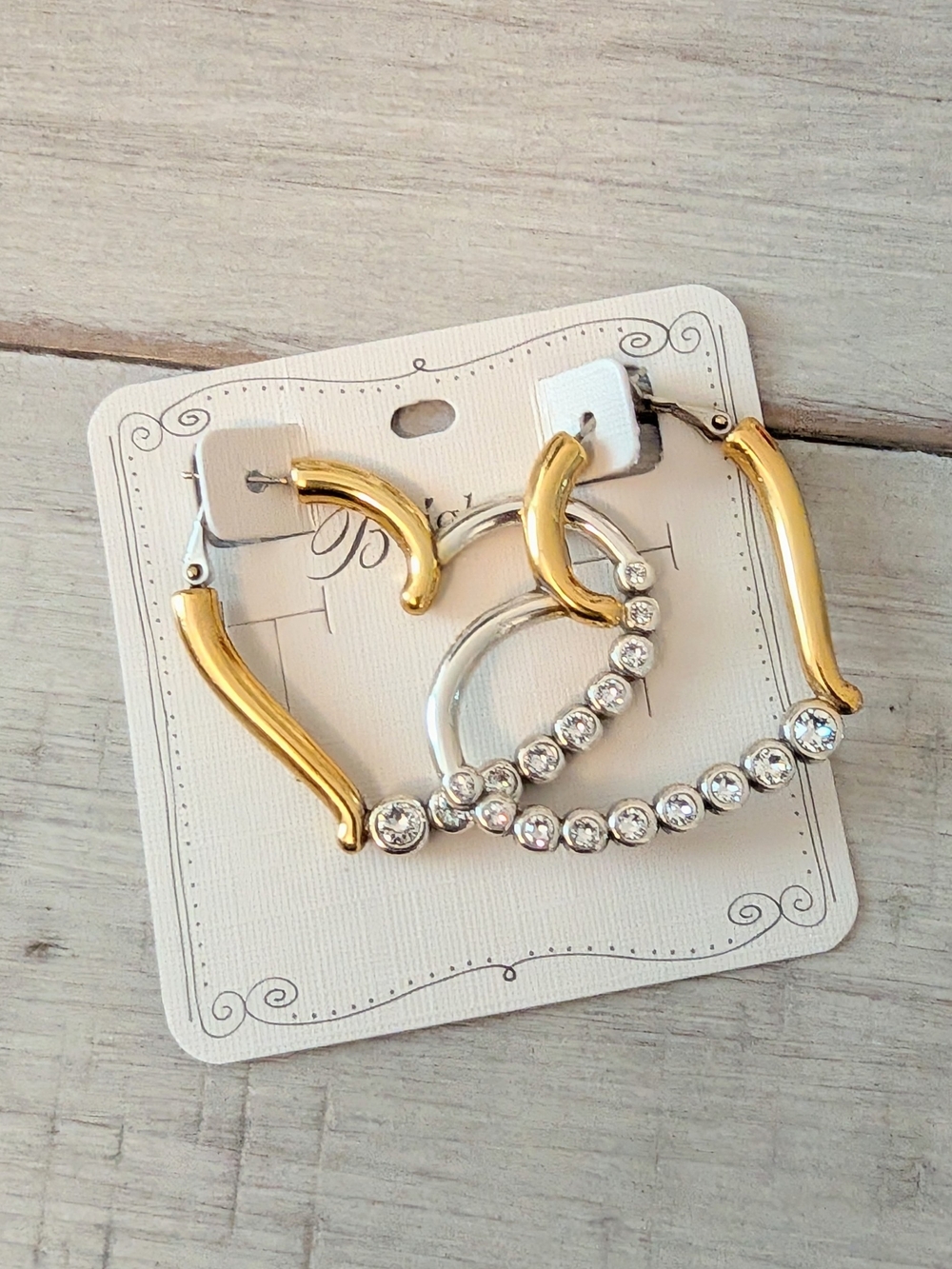 Brighton Mystery Of Love Heart Hoop Earrings NWOT